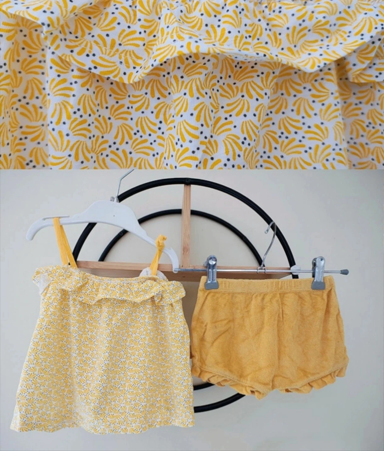 3 ans ensemble été débardeur Okaïdi et short éponge Kiabi